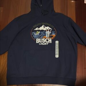 Duluth trading company/busch light beverage pocket hoodie.